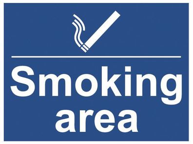 Hinweisschild - Smoking AREA - Gr. ca. 40x30cm - 300921