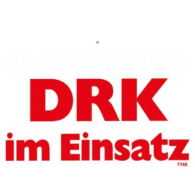 Hinweisschild mit Saugnapf - DRK IM Einsatz - Gr. ca. 20 x 15 cm - 307700