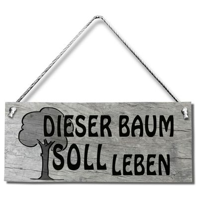 Holzimitat- Schild mit Kordel - Dieser Baum ... - 70383 - ca. 42 x 18 cm