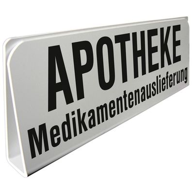 Klemmschild fuer Sonnenblende Auto - Apotheke Medikamentenauslieferung - 309513 Gr. c