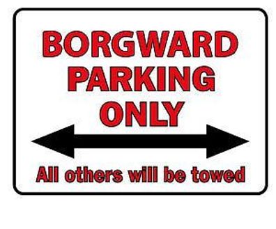 Kunststoffschild - Parkschild - Borgward Parking Only - Gr. ca. 40 x 30 cm - 303070 -