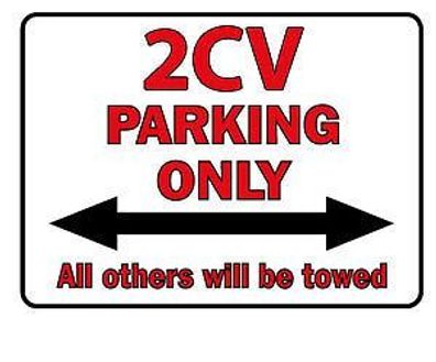 Parkschild - 2CV Parking Only - Gr. 40 x 30 cm - 308734