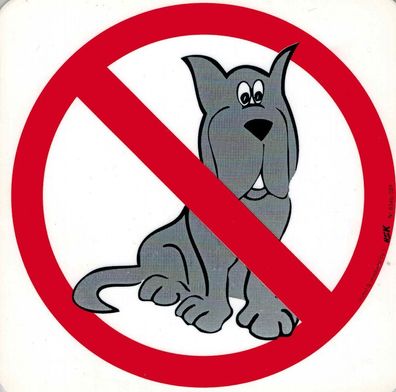 Schild - Hundeverbot - Gr. 20 X 20 cm - 308364 - Tiere Hund