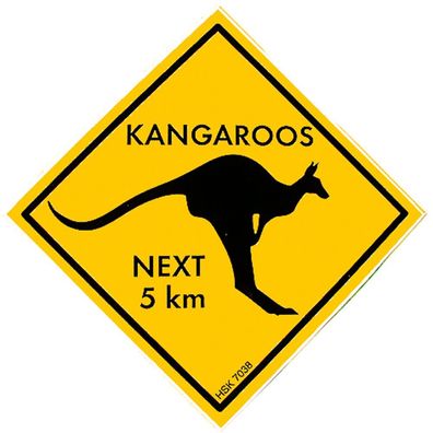 Schild mit Saugnäpfen - Kangaroos - 307038 - Gr. ca. 20 x 20 cm