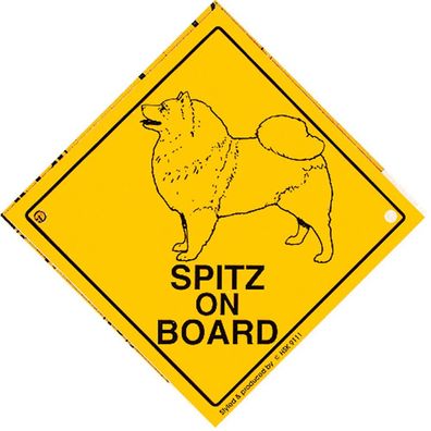 Schild mit Saugnäpfen - SPITZ ON BOARD - 309111 - Gr. ca. 20 x 20 cm