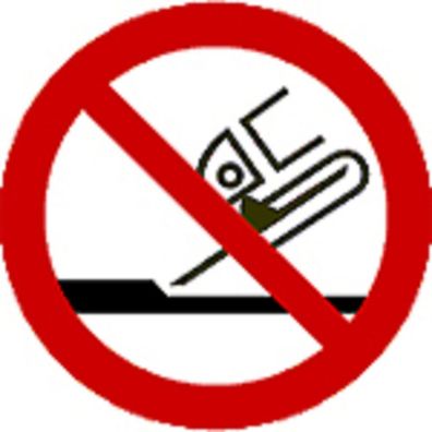 Schild Verbotszeichen nach ISO 7010 - Nicht zulässig für Seitenschleifen - 320510 r