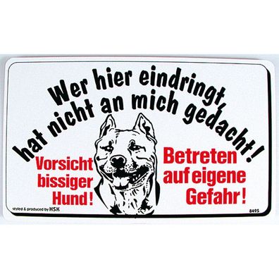 Türschild - Wer hier eindringt... - Gr. ca. 25 x 15 cm - 308495