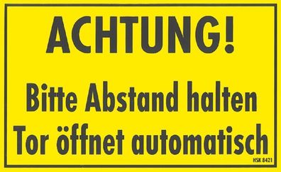 Warnschild - Achtung - Bitte Abstand halten - Gr. ca. 25 x 15 cm - 308421