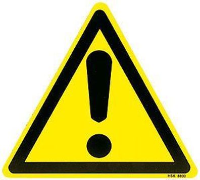 Warnschild - Allgemeine Gefahrenstelle - 308800 - Schenkellänge 22cm