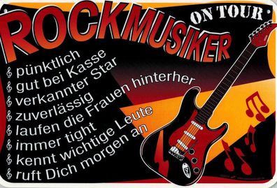 Witziges Schild - Rockmusiker on tour - 309274 - 30cm x 20cm - Jugendliche Teenager R