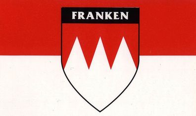 301416) PVC-Aufkleber "FRANKEN Flagge" NEU Gr. ca. 12 x 8cm (301416) Stick Emblem Wa