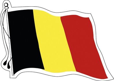 Aufkleber - Belgienflagge - 301252 - Gr. ca. 95 x 70 mm