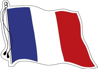 Aufkleber Autoaufkleber Länderfahne wehend - France - Frankreich - 301262 - Gr. ca.