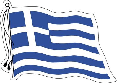 Aufkleber Autoaufkleber Länderfahne wehend - Greece - Griechenland - 301312 - Gr. ca