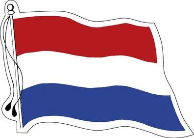 Aufkleber Autoaufkleber Länderfahne wehend - Netherland - Niederlande - 301242 - Gr.