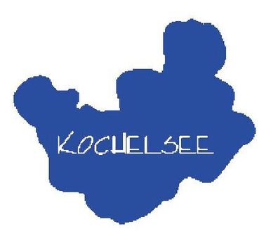 Aufkleber Wandapplikation - Kochelsee - AP2027 - blau / 30cm