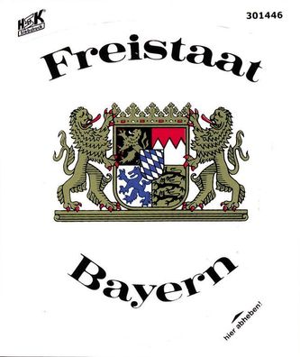 Auto-Aufkleber - Freistaat BAYERN - Gr. ca. 9,5 x 12cm (301446) Wappen Landeszeichen