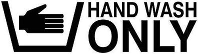 PVC - Aufkleber Fensterbild Schriftzug - HAND WASH ONLY - Gr. ca. 10,5 x 3,5cm - 3029