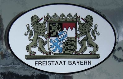 PVC -Aufkleber - Freistaat Bayern und Bayernwappen - 301515 - Gr. ca. 10 x 6,6cm