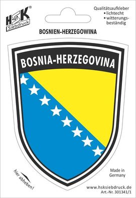 PVC Aufkleber - BOSNIA-HERZEGOVINA - Bosnien und Herzegowina - 301341/1 - Gr. ca. 7,9