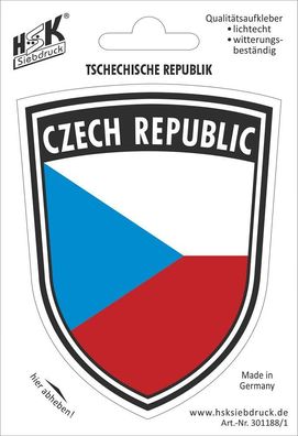 PVC Aufkleber - CZECH Republic - Tschechische Republic - 301188/1 - Gr. ca. 7,9 x 10