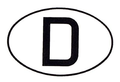 Auto-Aufkleber D = Deutschland - 301001 - Gr. ca. 13 x 8,8cm - Wappen Landeszeichen F