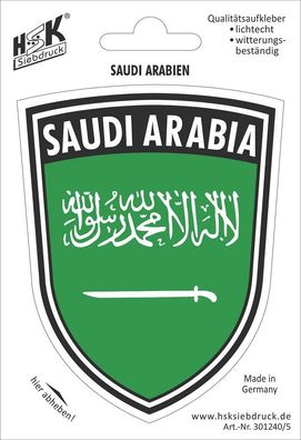PVC Aufkleber - SAUDI ARABIA - Saudi Arabien - 301240/5 - Gr. ca. 7,9 x 10 cm
