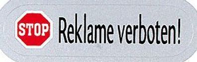 PVC Aufkleber für Briefkasten Briefkästen - KEINE Werbung - Reklame - 302054 - Gr.