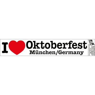 PVC-Aufkleber - I like Oktoberfest - München Germany - 301510-1 - Gr. ca. 18 x 3,5 c