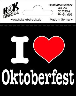 PVC-Aufkleber - I like Oktoberfest - 301510-2 - Gr. ca. 7,5 x 7 cm