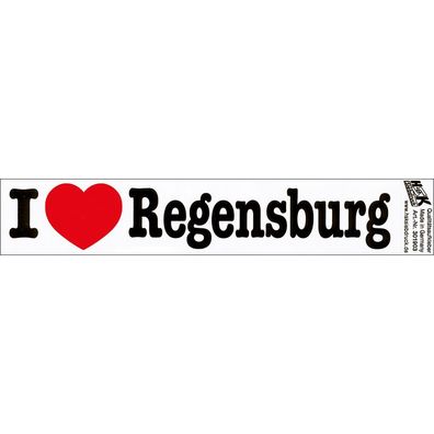 PVC-Aufkleber - I love Regensburg - Gr. ca. 18 x 3,5cm - 301903