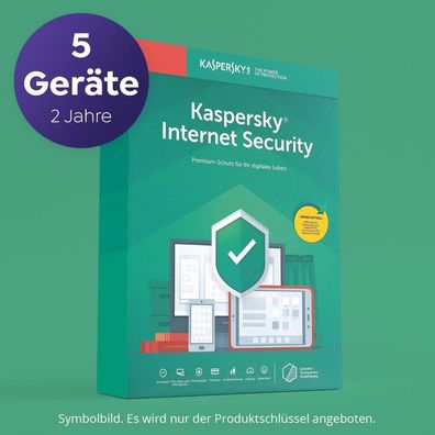 Kaspersky Internet Security 2023 / 2024 für 5 Geräte 2 JAHRE Vollversion EMAIL