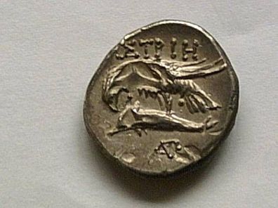 Thrakien Istros Silber Stater 400-350 v. Chr. 2 Köpfe Rv. Adler Delphin Stater Revers