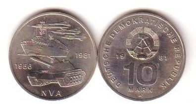 DDR Gedenk Münze 10 Mark 25 Jahre Nationale Volksarmee 1981