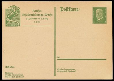 Deutsches REICH Nr P186 Ungebraucht Postkarte X8C363A