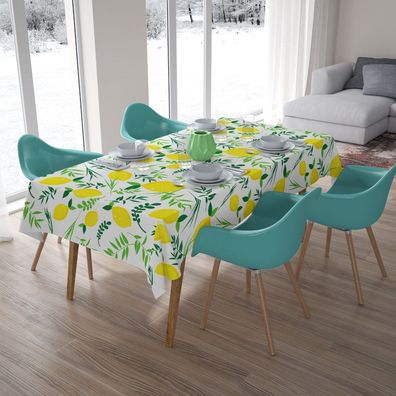 Foto-Tischdecke Zitrone Limone Tischwäsche mit Motiv Deko Fotodruck auf Maß