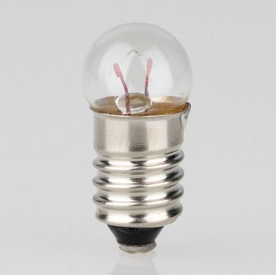 E10 Sockel 6V (DC) 0,30W 50mA Kugel Glühlampe 24x11,5mm für Taschenlampe
