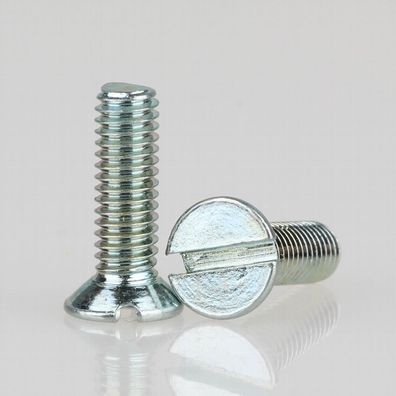 M4 Senkschraube 12mm mit Schlitz Metall verzinkt DIN 963 (10 Stück)