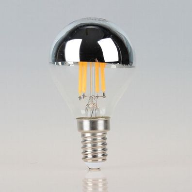 Osram LED Filament Kopfspiegellampe silber 4W/240V Tropfen-Form klar E14 Sockel ...