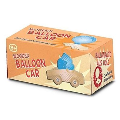Holzauto mit Ballonantrieb - wooden ballon car - Spielzeugauto