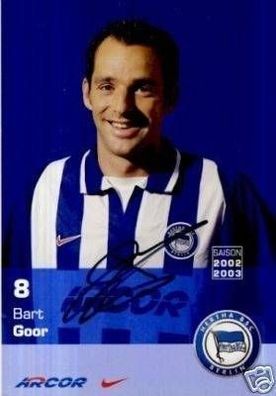 Bart Goor Hertha BSC Berlin 2002-03 Autogrammkarte + 59500
