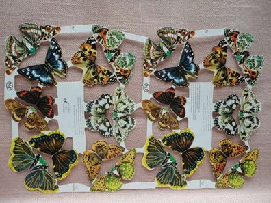 Mamelok England Glanzbilderbogen MLP 811 Schmetterlinge Tiere