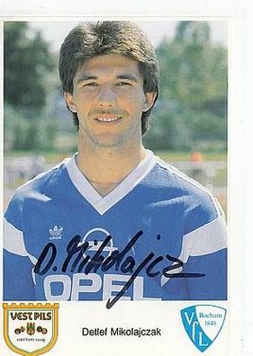 Detlef Mikolajczak VFL Bochum AK 80er Jahre Original Signiert + A41199