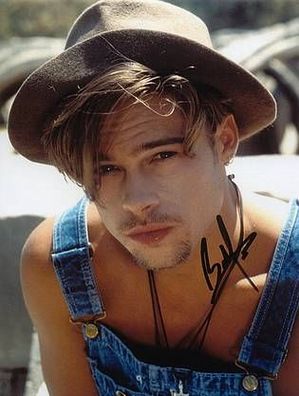 Original Autogramm BRAD PITT auf Großfoto