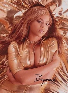 SEXY Original Autogramm Beyonce Knowles auf Großfoto