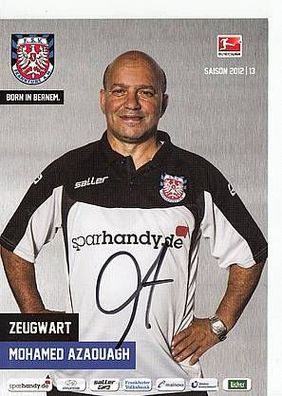 Zugwart Mohamed Azaouagh FSV Frankfurt 2012-13 Autogrammkarte + A41336