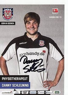 Physiotherapeut Danny Schleuning FSV Frankfurt 2012-13 Autogrammkarte + A41337