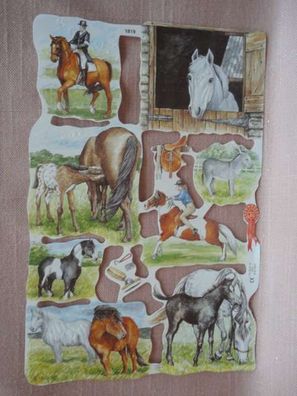 mamelok England Sheets Poesie Glanzbilderbogen MLP 1819 Pferde Tiere