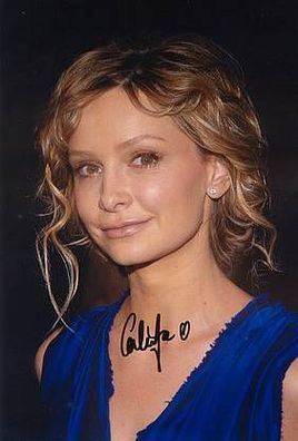 Original Autogramm Calista Flockhart auf Großfoto