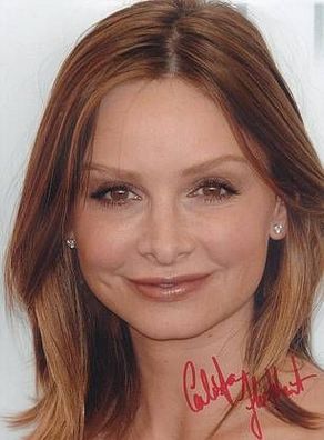 Original Autogramm Calista Flockhart auf Großfoto